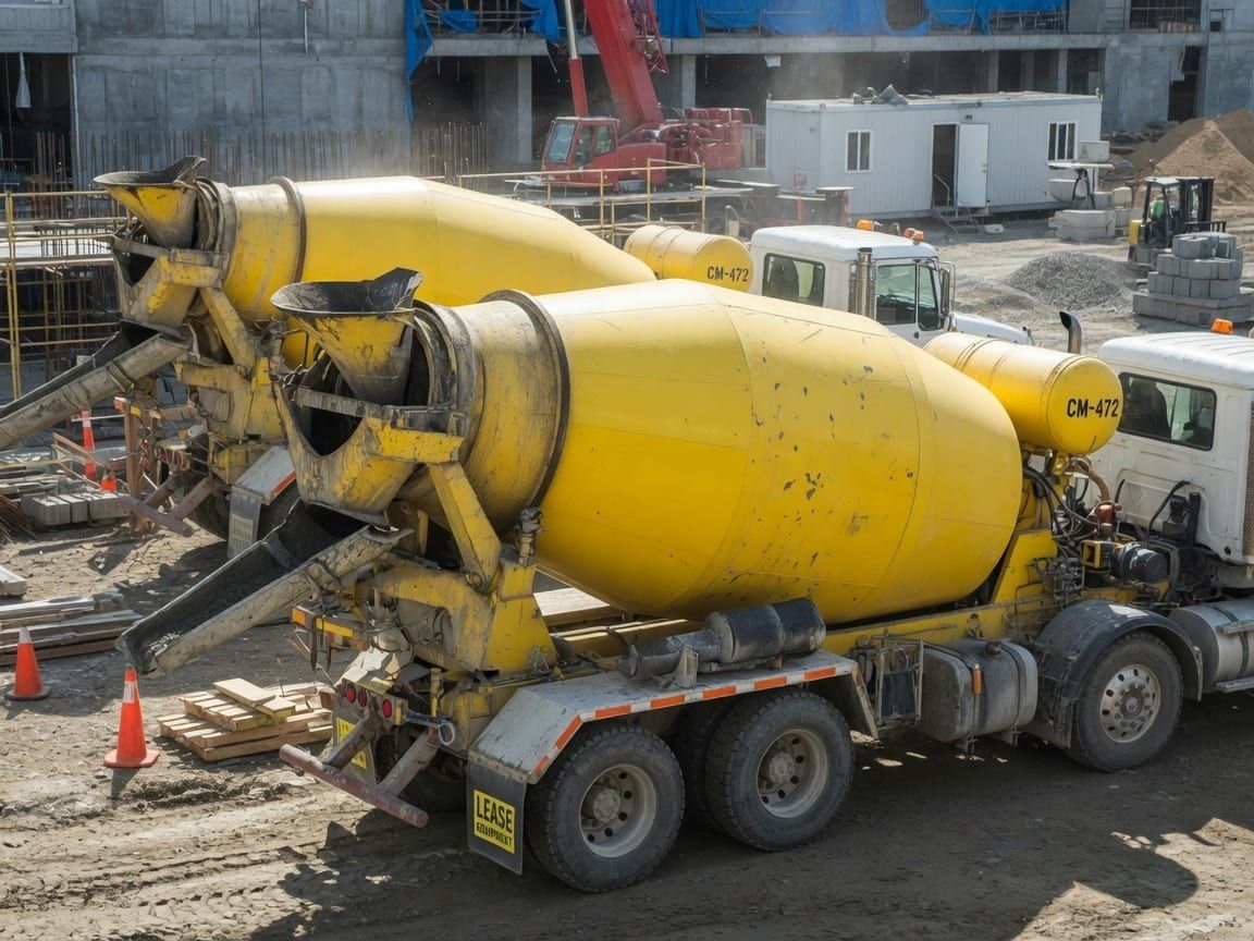 Electric Start Concrete Mixer 400L — Site Lease